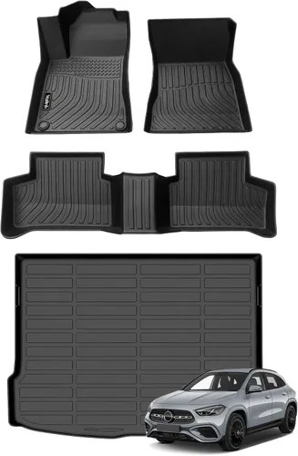 Miniatura 25 de Tapetes de piso para todo clima y forro de carga con respaldo para Chevrolet Suburban de 7 asientos 2021-2025 / GMC Yukon XL de 7 asientos