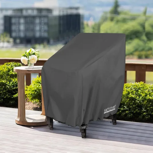 Miniatura 6 de ULTCOVER Funda apilable para silla de patio, impermeable, para exteriores, se adapta a hasta 26 pulgadas de ancho x 30 pulgadas de profundidad x 45