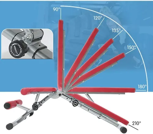 Miniatura 3 de Banco de pesas ajustable para entrenamiento en casa, gimnasio, levantamiento de pesas, banco de entrenamiento plano plegable de 330 libras, banco