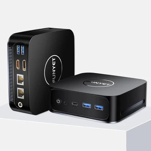 FUNYET Mini PC de escritorio con Intel 12ª Gen Alder Lake N95 (hasta 3.4GHz), 16GB DDR4 de RAM 1TB SSD, compatible con pantallas 4K, Windows 11 Pro