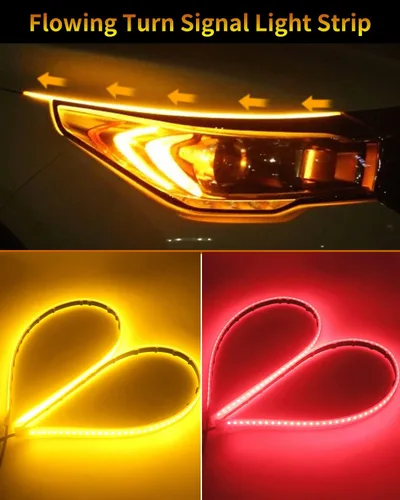 Miniatura 3 de YM E-Bright Tira de luz LED DRL para coche, SUV, motocicleta, tira LED para circulación diurna, señal de giro, luz de freno, cola secuencial, cambio