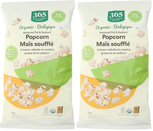 Miniatura 8 de 365 by Whole Foods Market, Palomitas de maíz orgánicas reducidas en grasa y sodio, 6 onzas