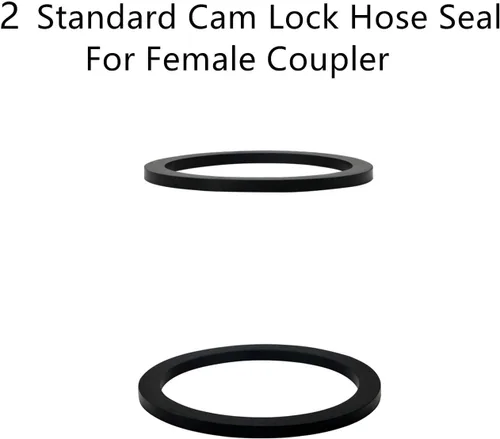 Miniatura 6 de SAFBY 2 accesorios de manguera de aluminio tipo F y cámara de ranura, enchufe x NPT macho con 2 piezas de accesorios de junta Camlock (1.5 pulgadas)