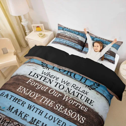 Miniatura 7 de Erosebridal Funda de edredón de ancla náutica, juego de ropa de cama con brújula oceánica, tamaño individual para niños, adolescentes, adultos