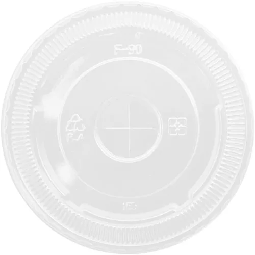 Karat C-KCL90 - Tapa plana de PET de 3.543 in de diámetro, se adapta a vasos fríos de papel de 12 oz - 22 oz (paquete de 1000)