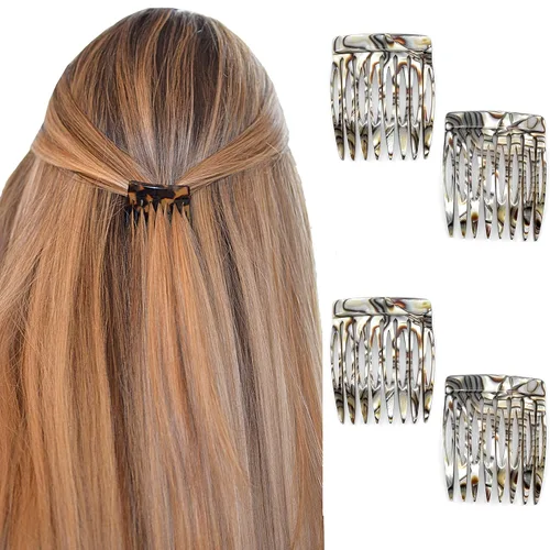 Miniatura 10 de Camila Paris CP2332/2 Peine lateral francés hecho a mano ónix, pequeño trenzado decorativo para el cabello, clips de sujeción fuerte para mujeres