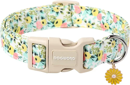 Miniatura 35 de DOGWONG Collar de Algodón Navideño para Perro, Collar de Perro Rojo de Papá Noel, Collares Duraderos para Mascotas de Fiestas Navideñas, Lindo Rojo