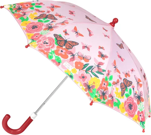 Miniatura 14 de Stephen Joseph Kids' Color Changing Wet Dry Umbrella, Water reacting, Pinch Free Umbrellas for Rain Children's Umbrella, BUTTERFLY, 23"X29