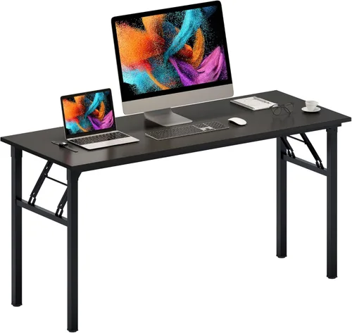 Miniatura 21 de Need AC5AW - Escritorio pequeño plegable, resistente y robusto para computadora, oficina en casa, dormitorios y espacios pequeños, no requiere Roble