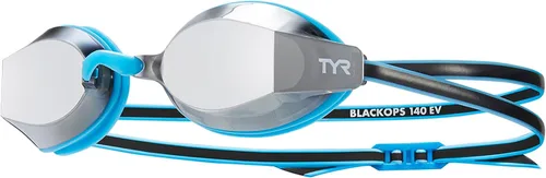 TYR Youth Black Ops 140 EV Mirrored Racing Goggles - Competition Ready Swim Goggles with Wide Vision, Anti-Fog, UV Protection