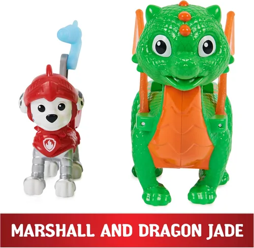 Miniatura 4 de Paw Patrol, Rescue Knights - Juego de figuras de acción de jade Marshall y Dragón, juguetes para niños a partir de 3 años