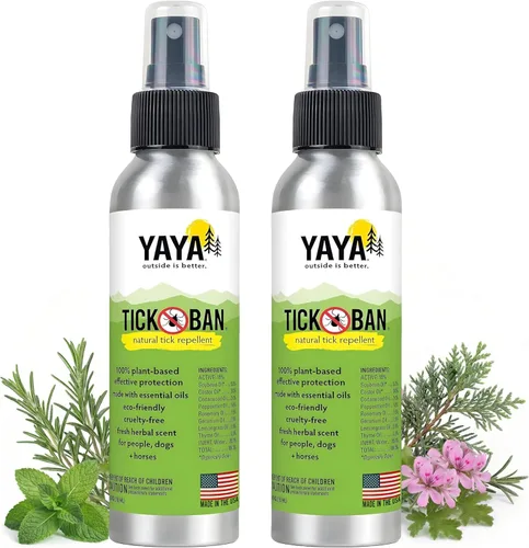 Miniatura 8 de Repelente de insectos YAYA Organics de TICK BAN. Repelente de insectos y garrapatas, sin DEET, 100% natural, ingredientes orgánicos., 16 onza