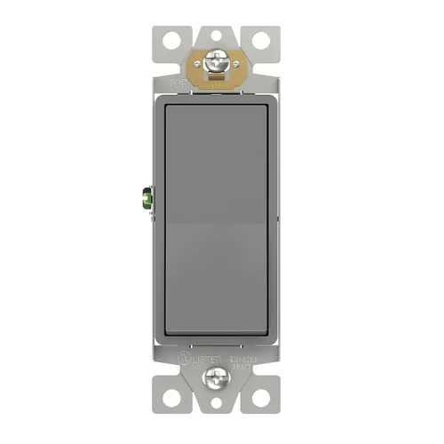 Miniatura 9 de ENERLITES Interruptor de luz de paleta decorativa de 3 vías, acabado brillante, un solo polo o tres vías, 3 cables, tornillo de puesta a tierra