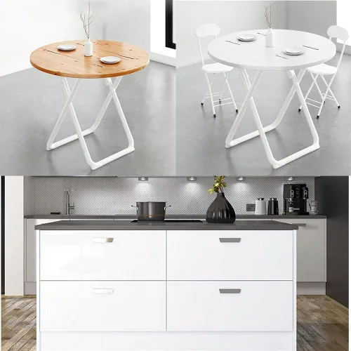 Miniatura 4 de Papel tapiz blanco brillante para despegar y pegar, autoadhesivo, extraíble, 15.8 x 393 pulgadas, impermeable, papel de contacto blanco para Blanco