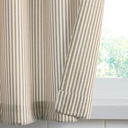 Miniatura 4 de Cortinas de nivel de algodón July Joy de 24 pulgadas de largo, cortinas de cocina de estilo rústico, bolsillo para barra para ventana pequeña
