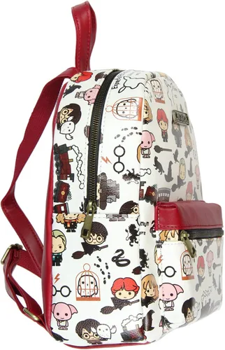 Miniatura 2 de Harry Potter Allover Chibi Character Pattern Faux Leather Tote Bag Mini Backpack