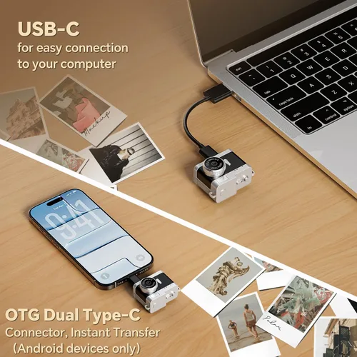 Miniatura 4 de Mini cámara con llavero: mini cámara digital HD de 2 MP con tarjeta de 16 GB y llaveros geniales, toma fotos y video a cualquier lugar, adecuada