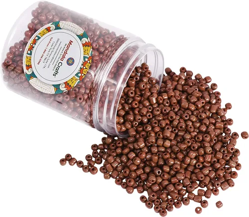 Miniatura 34 de Mandala Crafts Cuentas de cristal 6/0 para abalorios – 2500 cuentas redondas negras pequeñas Rocaille de 0.157 pulgadas para hacer joyas, collares
