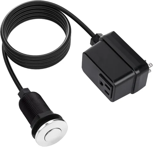 CLEESINK Interruptor de Triturador de Basura, Kit Inalámbrico de Encendido y Apagado por Aire para Eliminador de Desperdicios de Alimentos, Acero