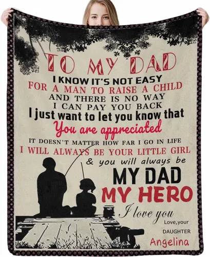 Miniatura 9 de Manta personalizada para papá abuelo, regalo de manta personalizada para el día del padre, manta personalizada con foto para papá, regalo