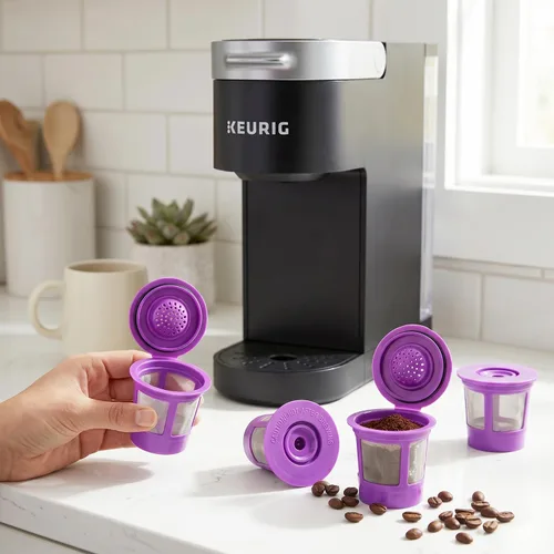 Miniatura 7 de Cápsulas de filtro de café reutilizables K Cups para máquinas Keurig 1.0 y 2.0 – K-Cup recargable se adapta a K-Duo, K-Classic, K-Elite, K-Select