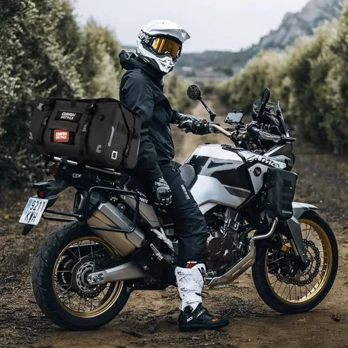 Miniatura 7 de OSAH DRYPAK Bolsa trasera impermeable para motocicleta, 40L Bolsa de lona impermeable, bolsa seca para motocicleta, bolsa de equipaje multifuncional