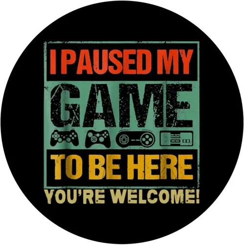 Miniatura 3 de I Paused My Game To Be Here Funny Gamers Men Boys Teens Gift PopSockets Grip and Stand para teléfonos y tabletas, Negro
