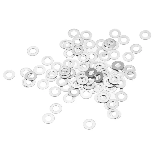 Miniatura 10 de uxcell Arandelas planas de acero inoxidable M3 304, 20 espaciadores planos ultrafinos de 0.118 x 0.197 x 0.004 in para tornillo de tornillo