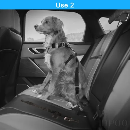 Miniatura 3 de Correas de arnés para fijar el asiento del perro de mascotas, equipaje de coche con bloqueo de gancho, conector de anclaje de interfaz Isofix