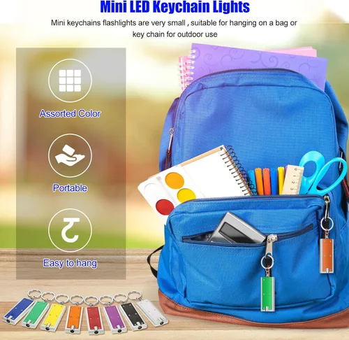 Miniatura 3 de Hicarer 64 Piezas Linternas Llavero a Granel Mini Potentes Luces LED de Llavero Linterna Portátil para Emergencia Camping Equipo al Aire Libre