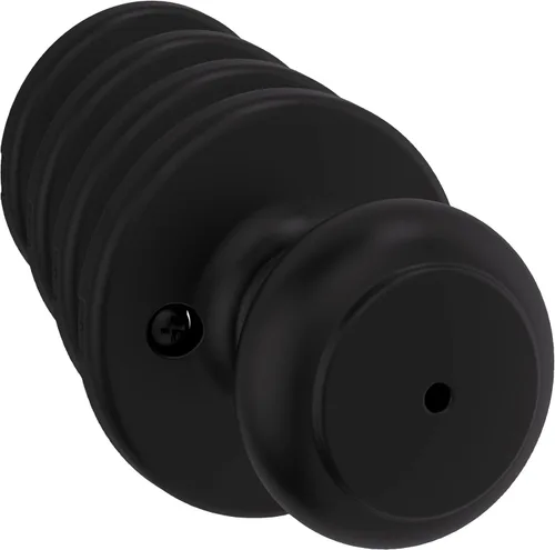 Miniatura 15 de Kwikset Cove - Pomo de puerta de privacidad interior con cerradura, manija de puerta para baño y dormitorio, pomo de puerta negro mate con cerradura