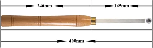 Miniatura 3 de Herramienta de torneado de madera Finisher, cincel doblado con punta de carburo de madera, inserto de carburo redondo de 0.709 in, longitud de 16