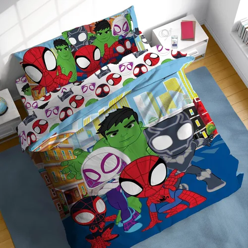 Miniatura 52 de Sunny Side Up Bluey & Friends - Juego de edredón tamaño completo, ropa de cama infantil de 7 piezas, incluye edredón, sábanas y funda de almohada