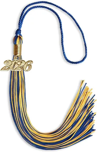 Miniatura 216 de Endea Graduation - Borla de doble color mixto con fecha dorada (negro/dorado antiguo, 2021)