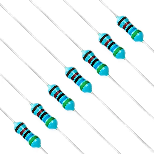 Miniatura 21 de Chanzon 100pcs 1/4W (0.25W) 62 Ohmios Resistencia fija de película metálica Ohmios 0.01 ±1% Tolerancia 62R MF Resistencias de orificio pasante