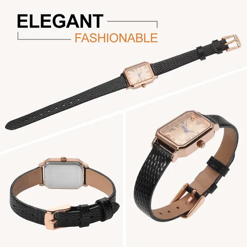Miniatura 8 de ANNEFIT Correa de reloj de cuero para mujer, 0.394 in, 0.472 in, 0.512 in, 0.551 in, 0.591 in, 0.630 in, 0.709 in, 0.787 in, correa de repuesto
