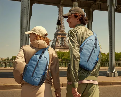 Miniatura 31 de WATERFLY Bolsa pequeña de senderismo: mochila cruzada para el pecho, mochila para hombres y mujeres con correa de hombro agradable a la piel
