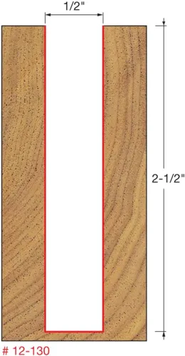 Miniatura 9 de Broca recta de doble acanaladura Freud, 15/64 x 3/4 de pulgada, con vástago de 1/2 pulgada, 12-096