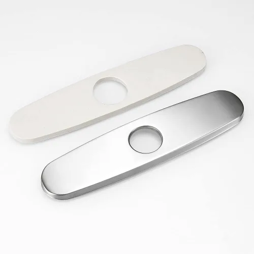 Miniatura 4 de Cubierta de orificio para placa de cubierta para baño o fregadero de cocina, grifo mezclador de un solo orificio, acero inoxidable de 10 pulgadas