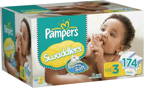 Pampers Pañales Swaddlers, talla 3, 174 unidades