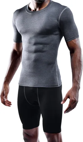 Miniatura 5 de NELEUS Paquete de 3 camisetas deportivas de compresión para hombre