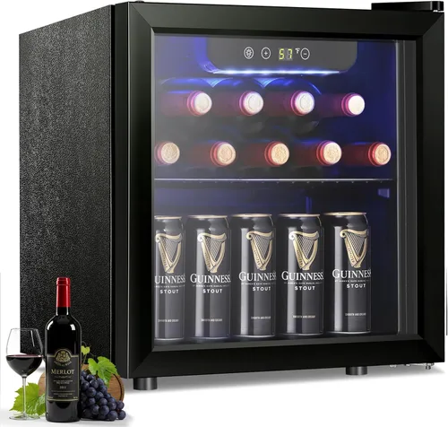 Miniatura 17 de Antarctic Star 0.6 pies cúbicos. Refrigerador mini para vino de pie libre, encimera para bodega de vino de 4 botellas, vino tinto, silencioso, Negro