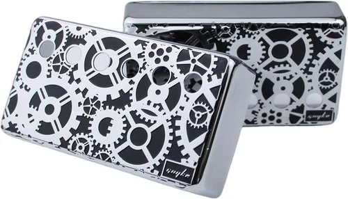 Miniatura 3 de Guyker Humbucker - Cubierta de pastilla (1.969 in/2.047 in de distancia entre varas) – Puente de cuproníquel y pastillas para el cuello, piezas