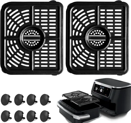 GWY Bandeja de freidora de aire para freidora de aire Ninja Foodi de 11 cuartos de galón 7 en 1 MegaZone XL FlexBasket, 2 paquetes de repuesto para