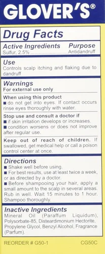 Miniatura 3 de Glovers Medicina para el Control de la Caspa Fórmula Regular 2.75 oz