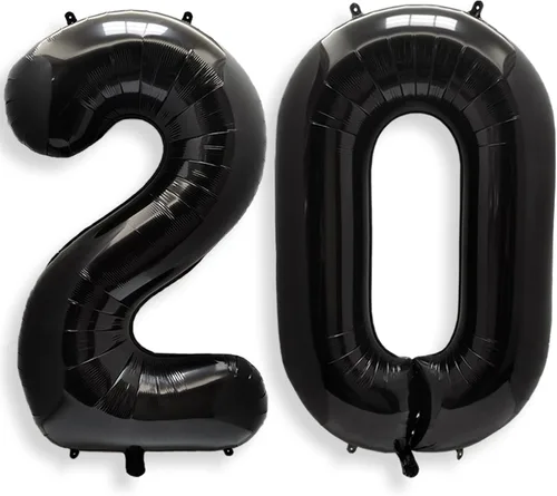 Miniatura 24 de AULE Globos grandes de 40 pulgadas, número 0, negros, grandes, de papel de aluminio, globos de número de helio 0-9, gigantes, jumbo, felices