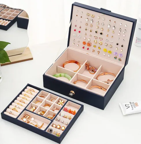 Miniatura 2 de ARIYIBO Joyero para aretes, cajas de joyería para mujeres y hombres, organizador de aretes, organizador de aretes para niñas y mujeres, caja