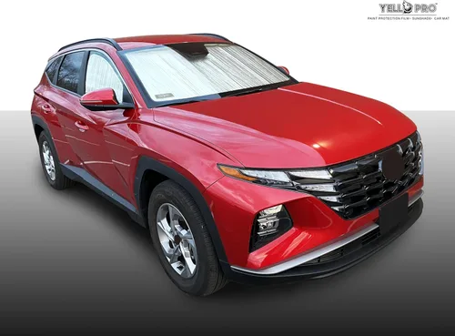 Miniatura 4 de YelloPro - Parasol reflectante para parabrisas delantero de ajuste personalizado para Hyundai Tucson 2022, 2023, 2024, 2025, 2026, híbrido, SUV