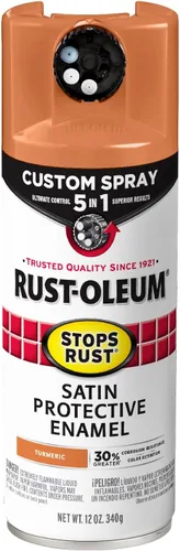 Miniatura 65 de Rust-Oleum 376855 - Pintura en aerosol antióxido personalizada 5 en 1, 12 onzas, color negro mate, (paquete de 1)