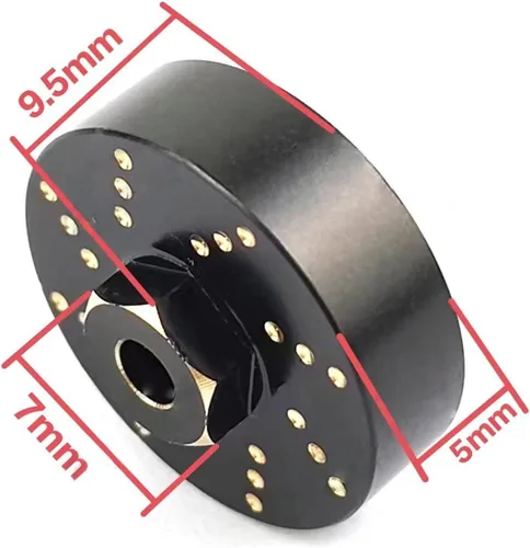 Miniatura 4 de 4 piezas de 13 g de pesas de rueda de latón con adaptador de bujes hexagonales de rueda extendidos de 7 mm para Axial SCX24 AXI90081 AXI00001